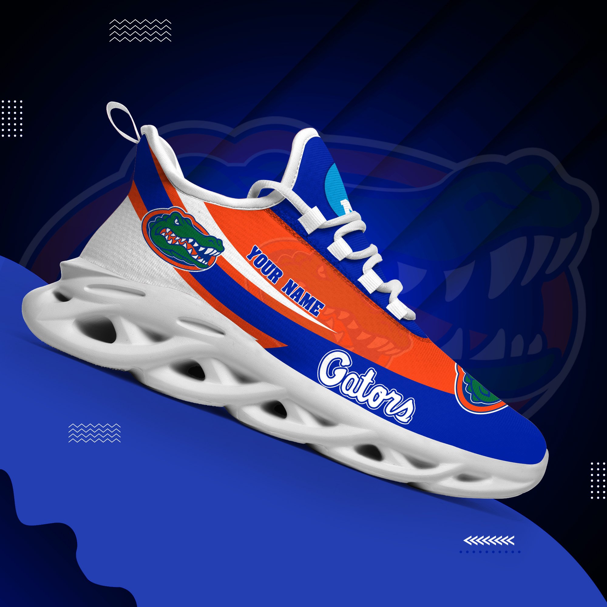 Florida Gators White Max Soul Shoes 2025 Versions Custom Your Name, Sports Gift For Fan PH019