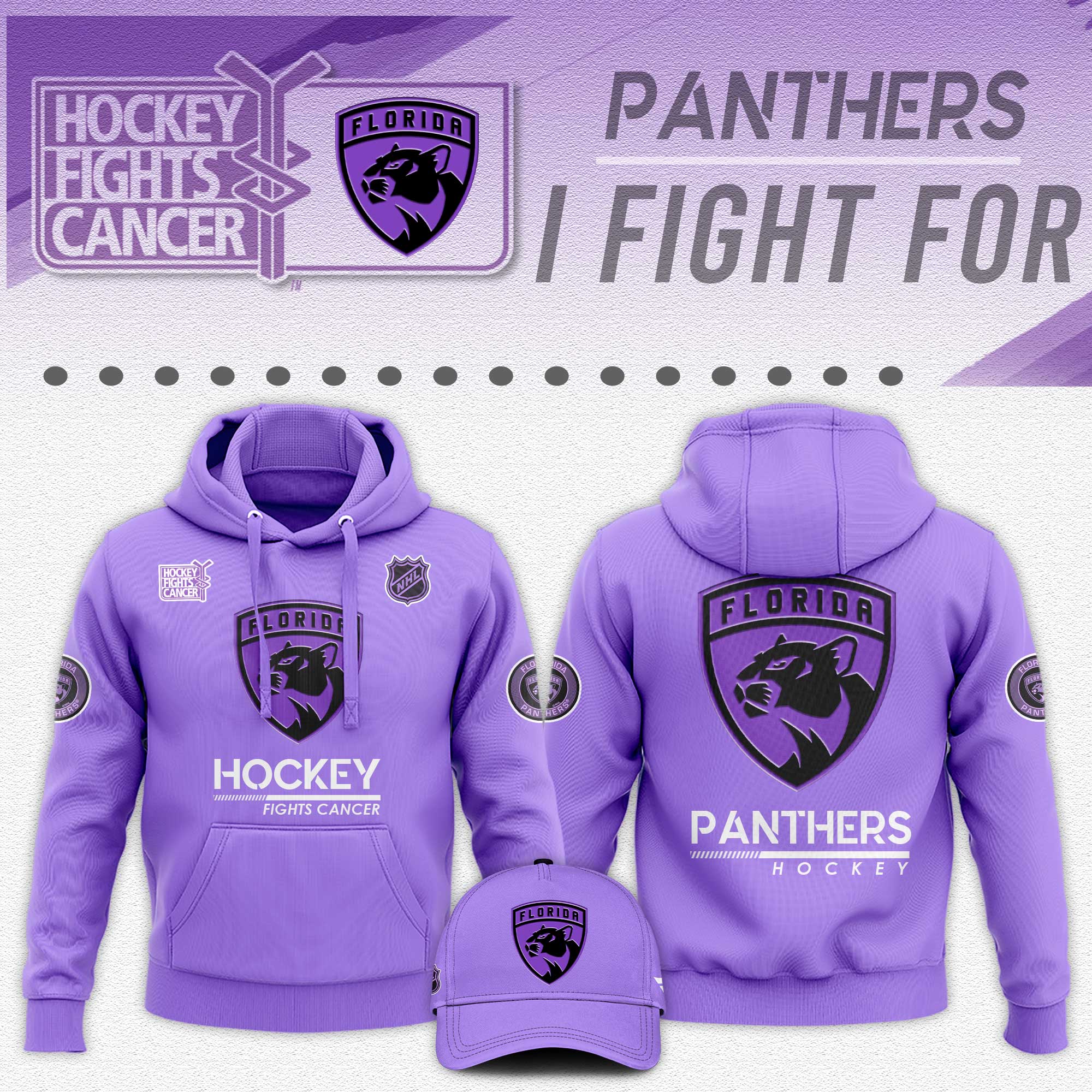 Florida Panthers Hockey Fights Cancer Unisex Hoodie 