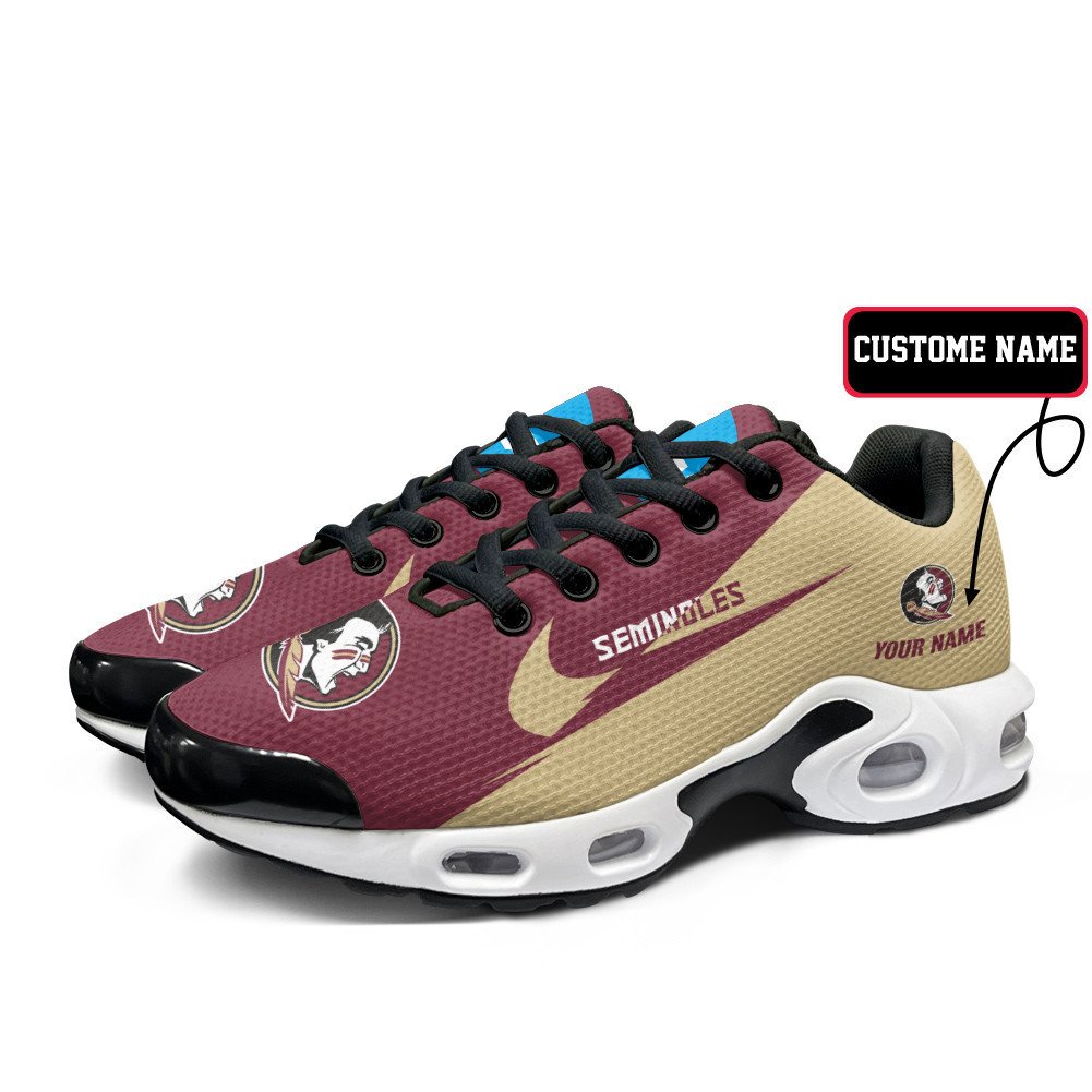 Florida State Seminoles Personalized Name Team Logo Wings Of God Pattern TN Shoes Air Cushion Sneakers
