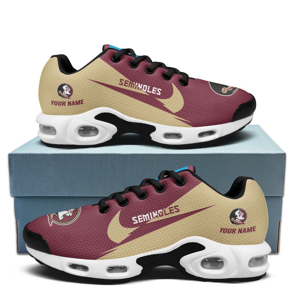 Florida State Seminoles Personalized Name Team Logo Wings Of God Pattern TN Shoes Air Cushion Sneakers