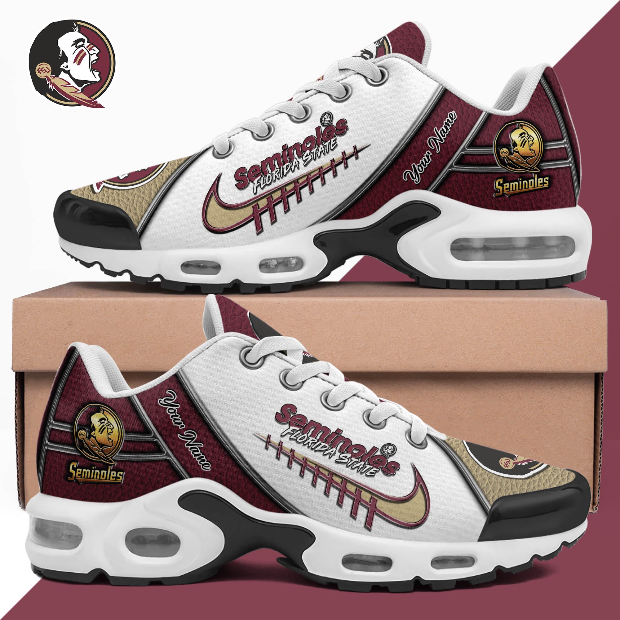 Florida State Seminoles TN Shoes 2025 Version Custom Your Name, Football Team Shoes 516