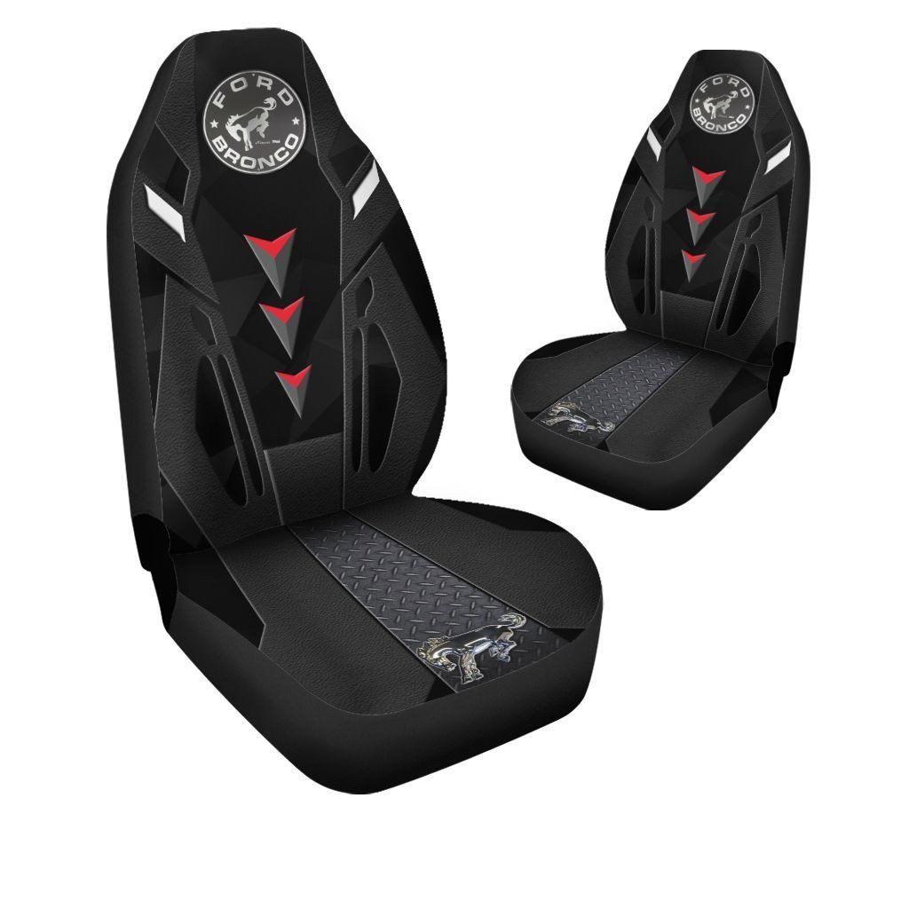 Ford Bronco DVT-NH Car Seat Cover (Set of 2) Ver 1 (Black)