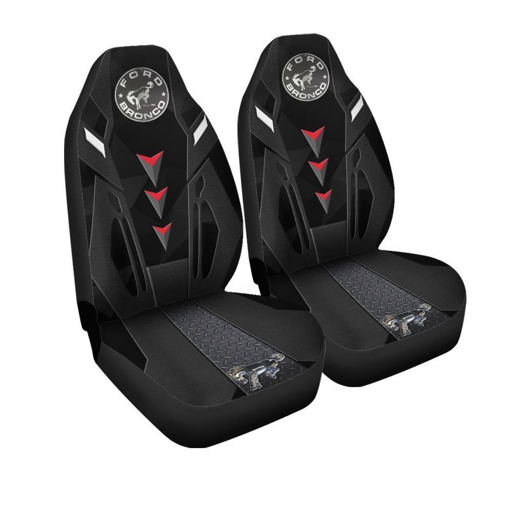 Ford Bronco DVT-NH Car Seat Cover (Set of 2) Ver 1 (Black)