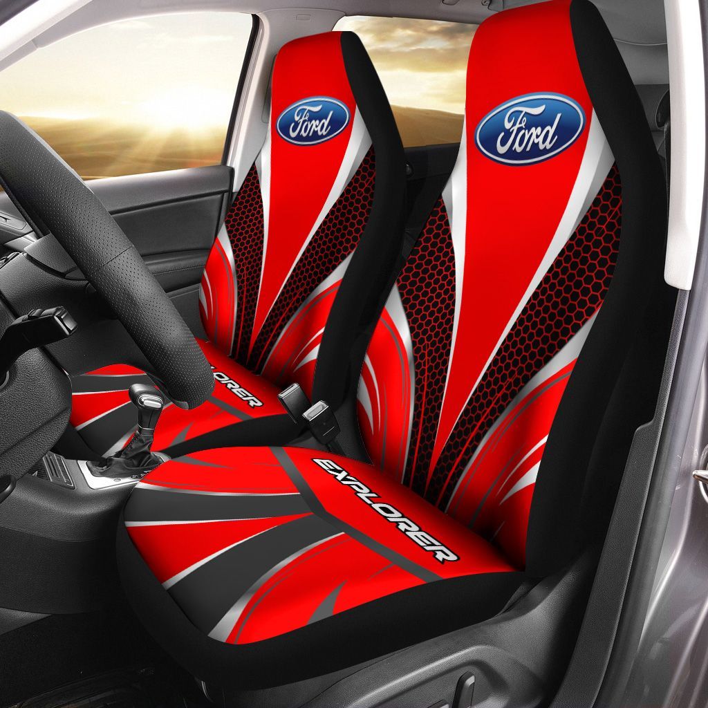 Ford Explorer Ttt-Ht Car Seat Cover (Set Of 2) Ver 1 (Red) 