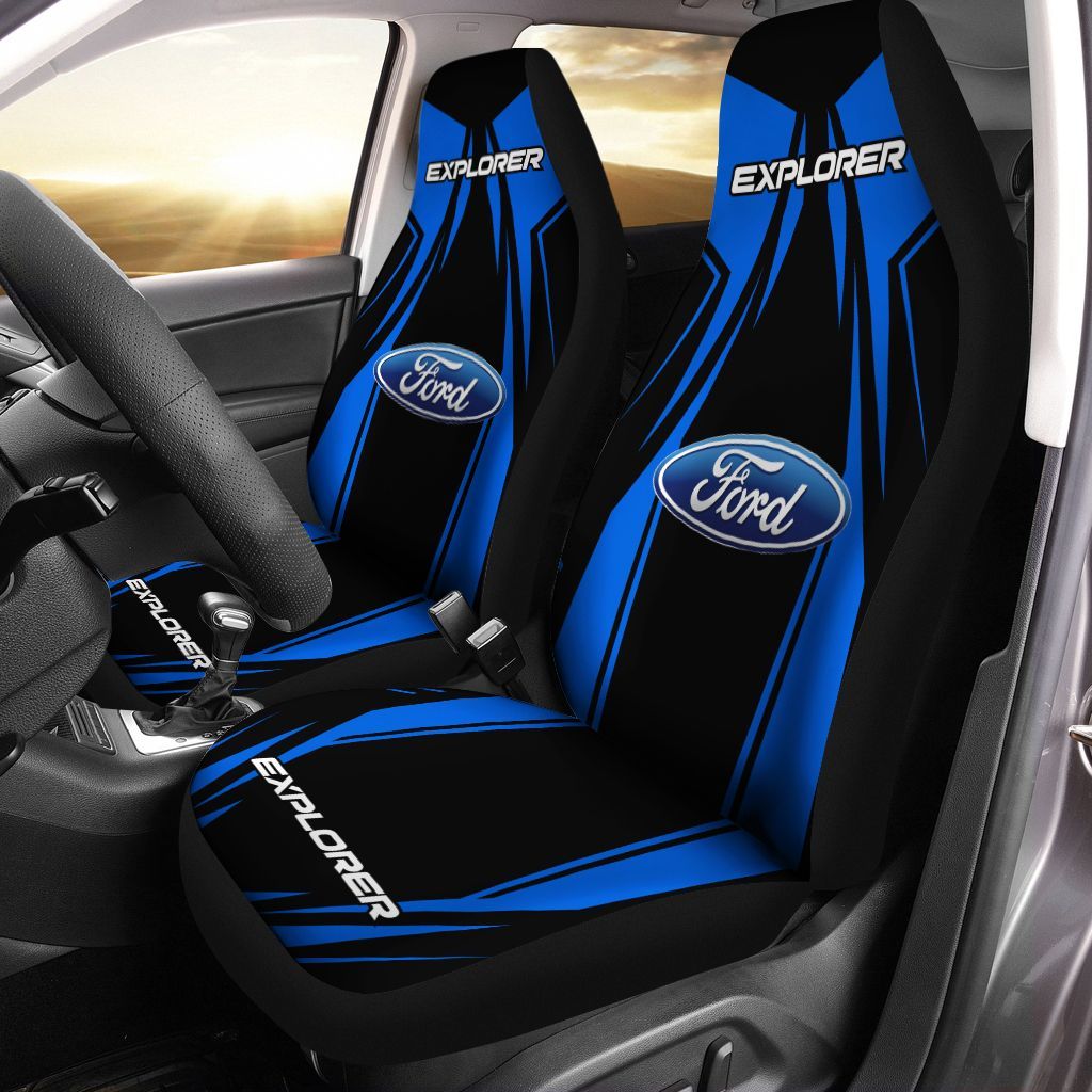 Ford Explorer Ttt-Lt Car Seat Cover (Set Of 2) Ver 1 (Blue) 