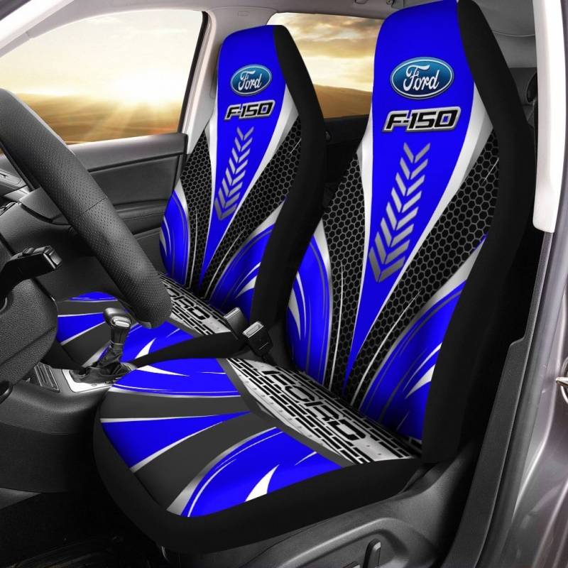 Ford F150- BDA Car Seat Cover (Set of 2) Ver1 (Blue) 