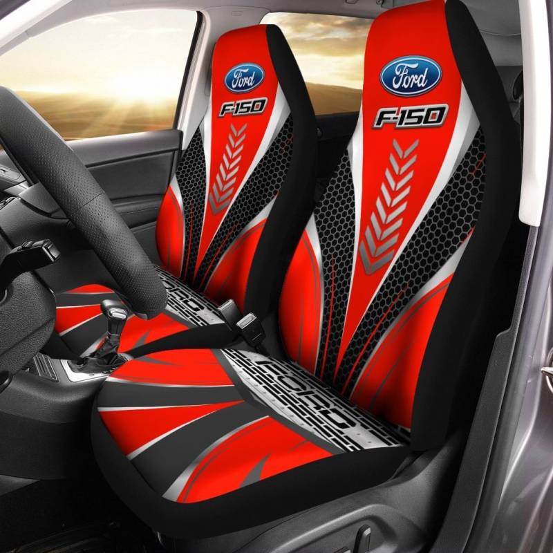 Ford F150- BDA Car Seat Cover (Set of 2) Ver1 (Red) 