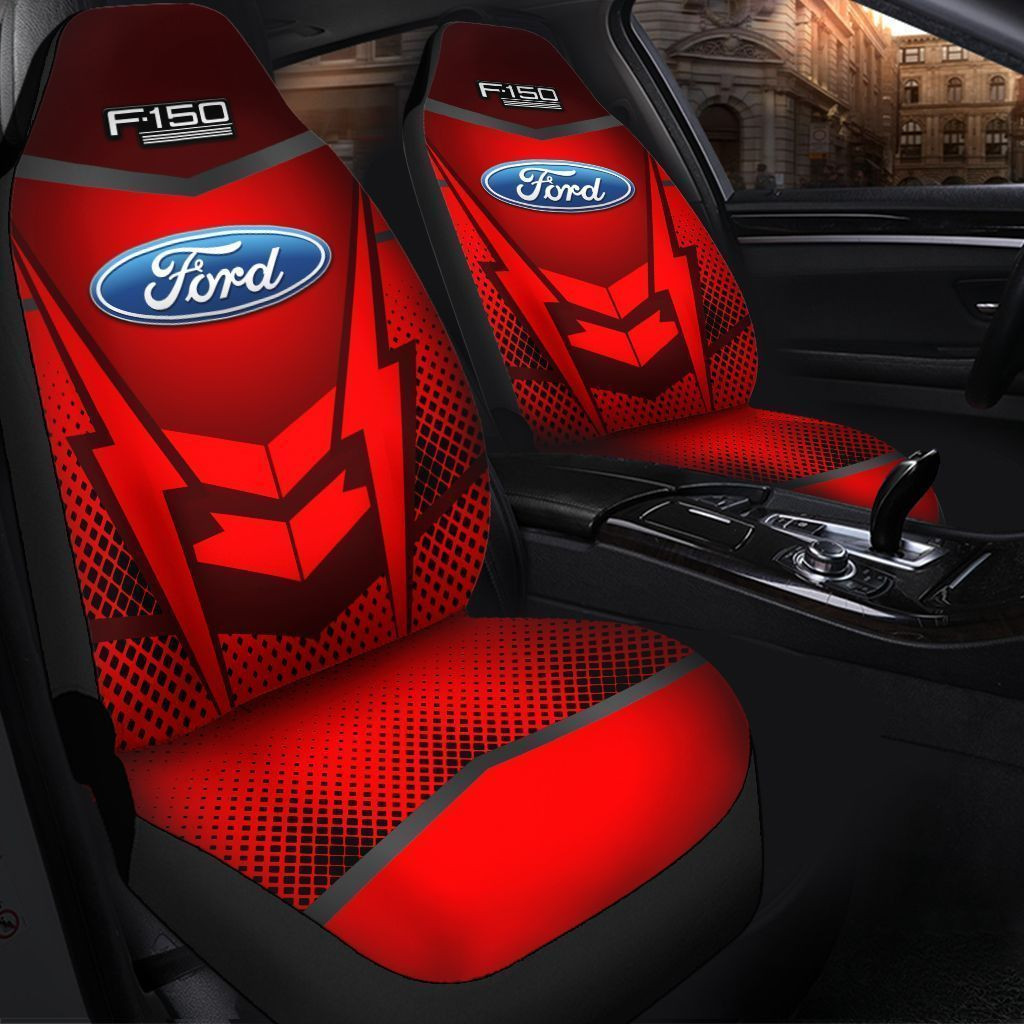 Ford F150 Car Seat Cover (Set of 2) Ver 1 (Red)