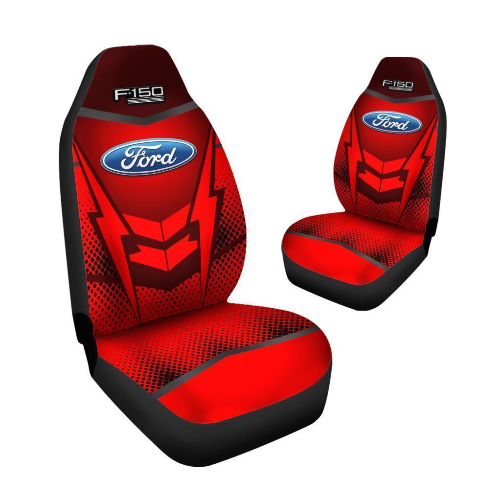 Ford F150 Car Seat Cover (Set of 2) Ver 1 (Red)