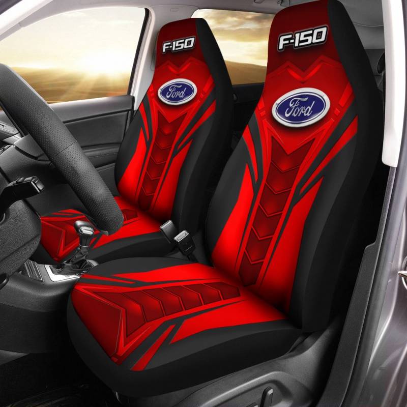 Ford F150 DVT Car Seat Cover (Set of 2) Ver 7 (Red)