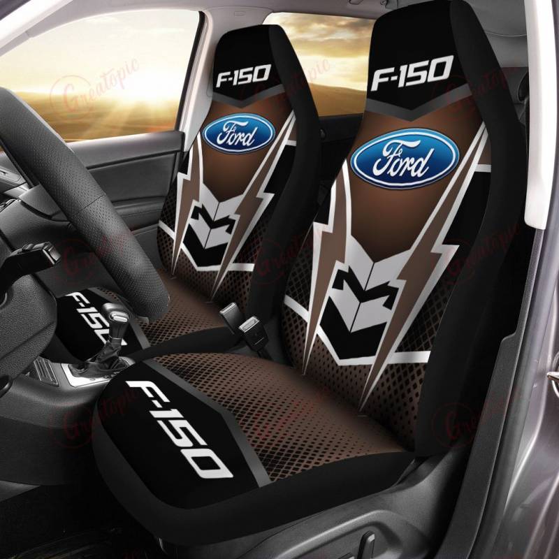 FORD F150 NCT Car Seat Cover (Set of 2) Ver 3 (Brown)