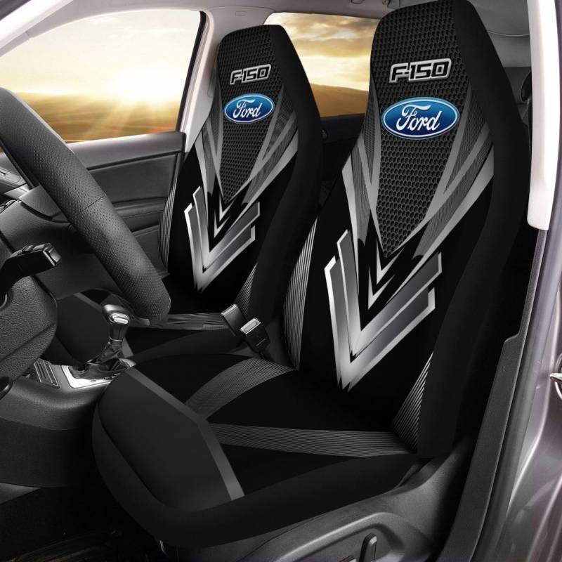Ford F150 NTA Car Seat Cover (Set of 2) Ver 1 (Black)