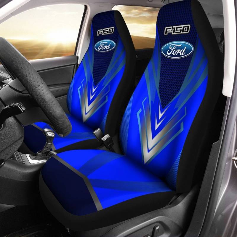 Ford F150 NTA Car Seat Cover (Set of 2) Ver 1 (Blue)
