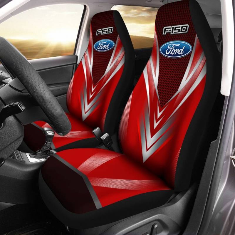 Ford F150 NTA Car Seat Cover (Set of 2) Ver 1 (Red)