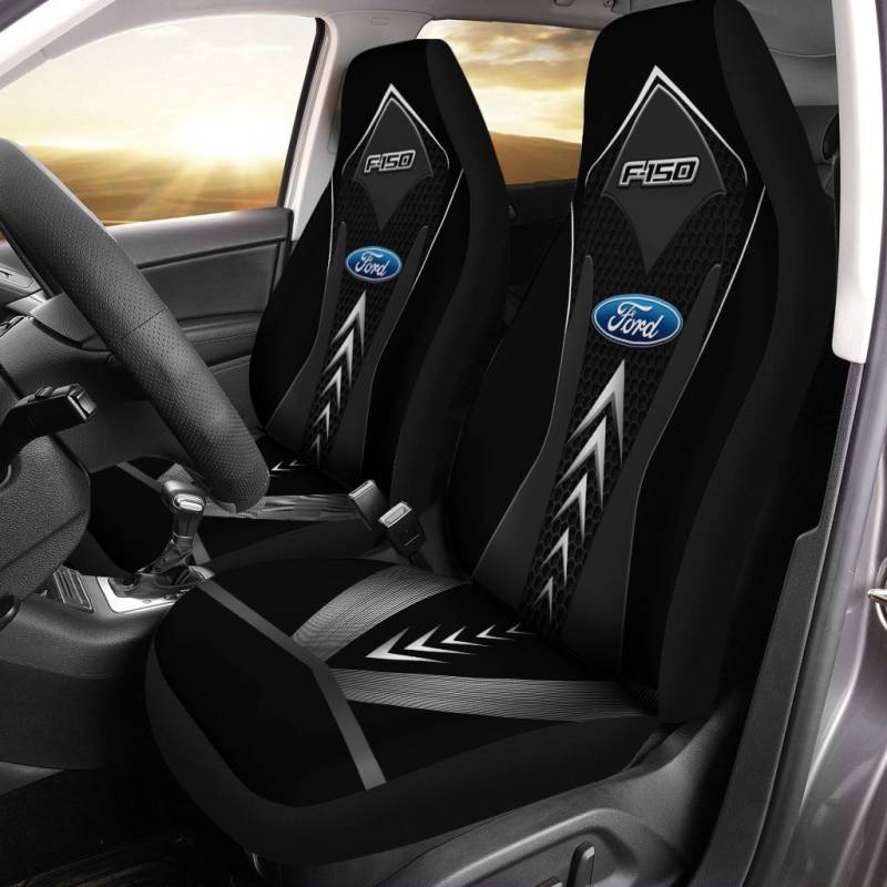 Ford F150 NTA Car Seat Cover (Set of 2) Ver 2 (Black)