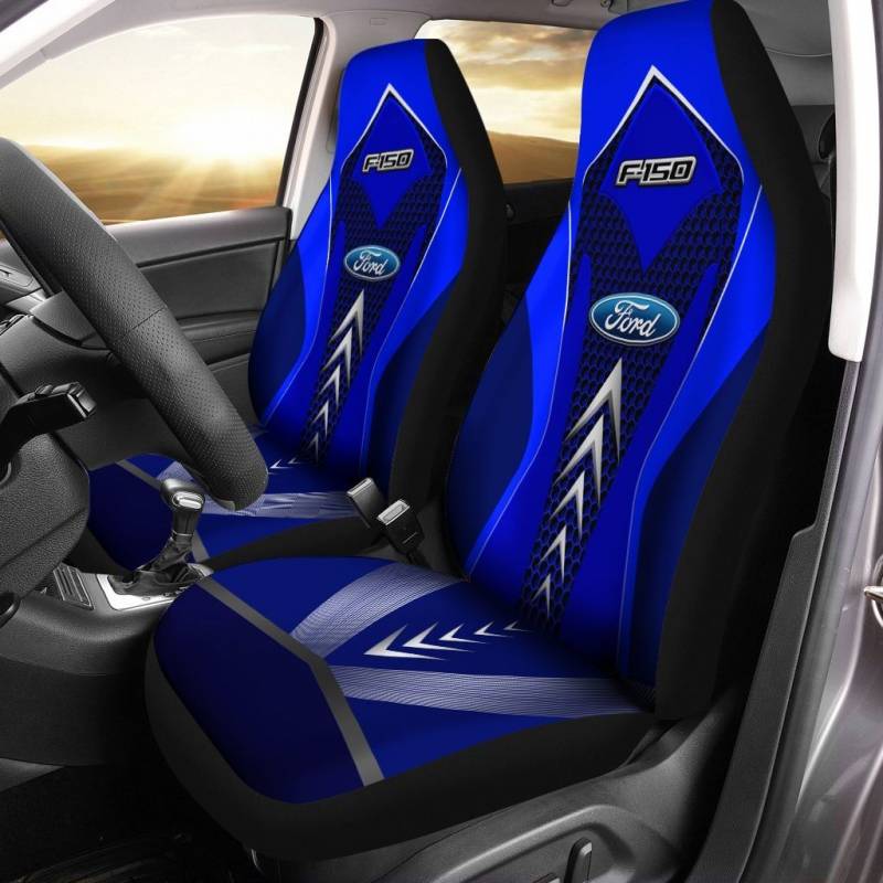 Ford F150 NTA Car Seat Cover (Set of 2) Ver 2 (Blue)