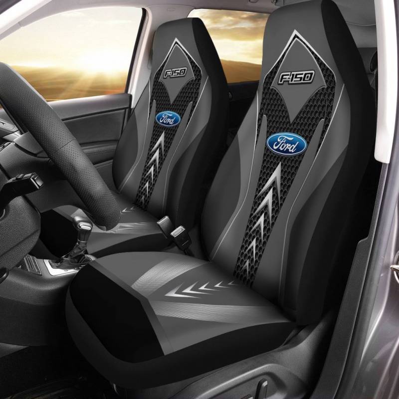 Ford F150 NTA Car Seat Cover (Set of 2) Ver 2 (Grey)
