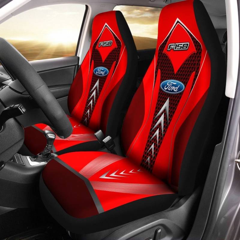 Ford F150 NTA Car Seat Cover (Set of 2) Ver 2 (Red)