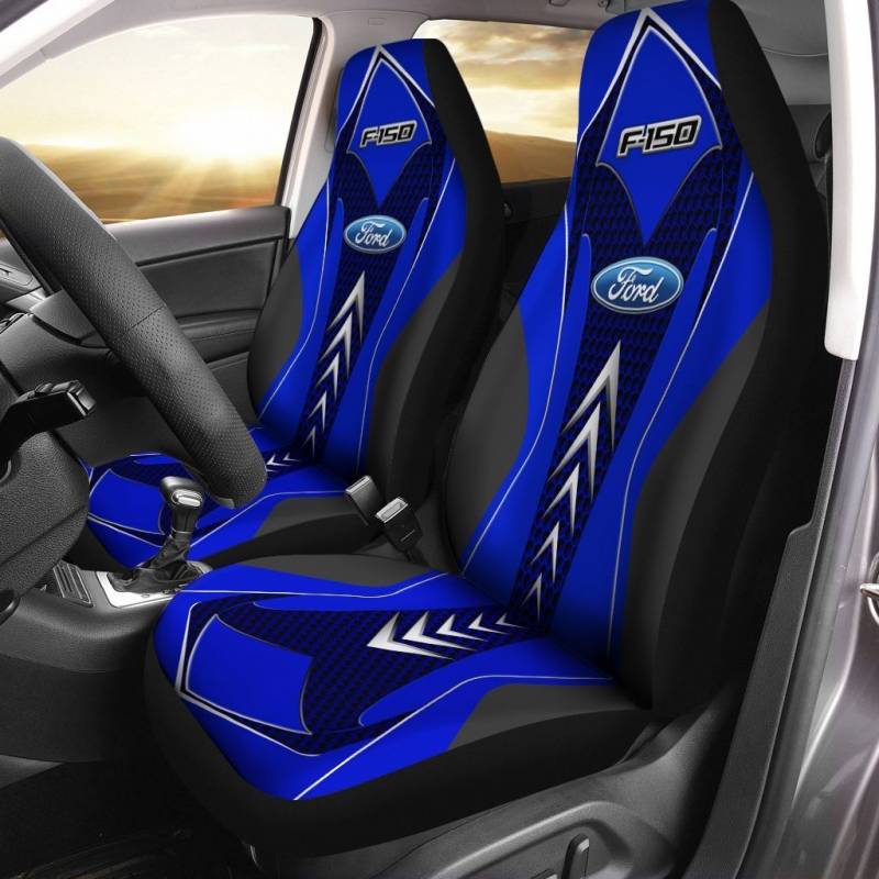 Ford F150 NTA Car Seat Cover (Set of 2) Ver 4 (Blue)