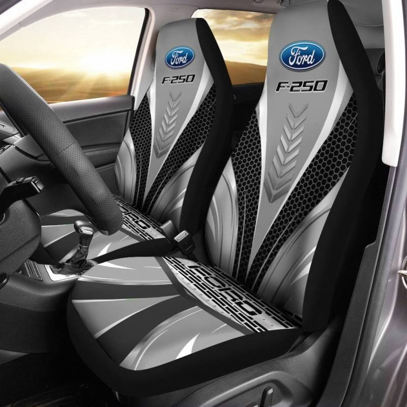 Ford F250- BDA Car Seat Cover (Set of 2) Ver1 (Grey) 