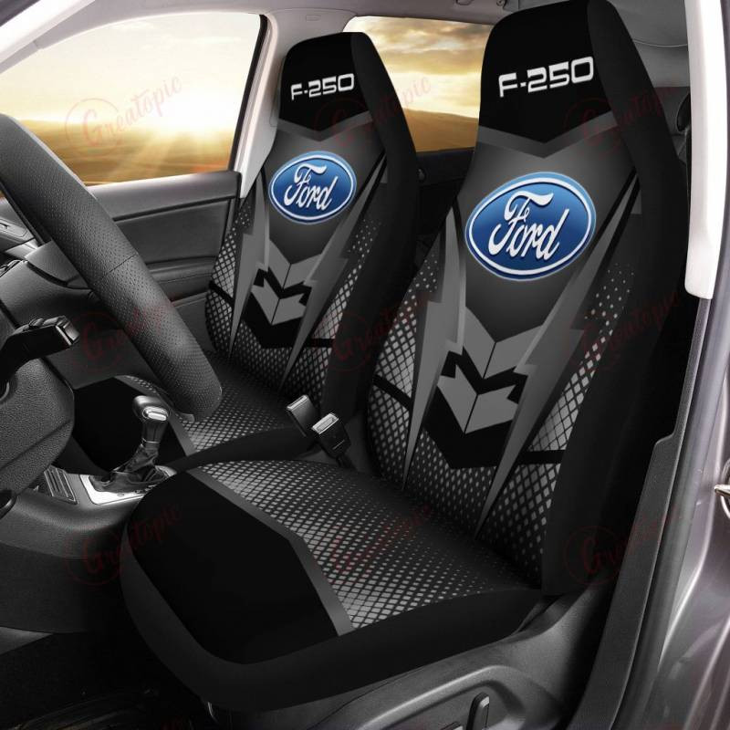 FORD F250 NCT Car Seat Cover (Set of 2) Ver 2 (Black)