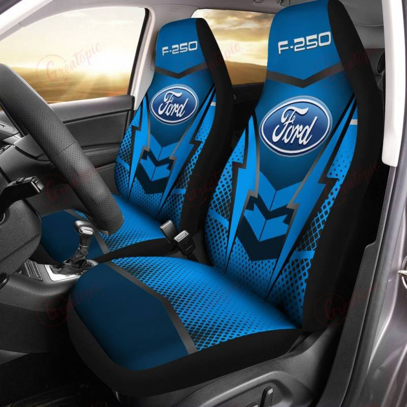 FORD F250 NCT Car Seat Cover (Set of 2) Ver 2 (Blue)