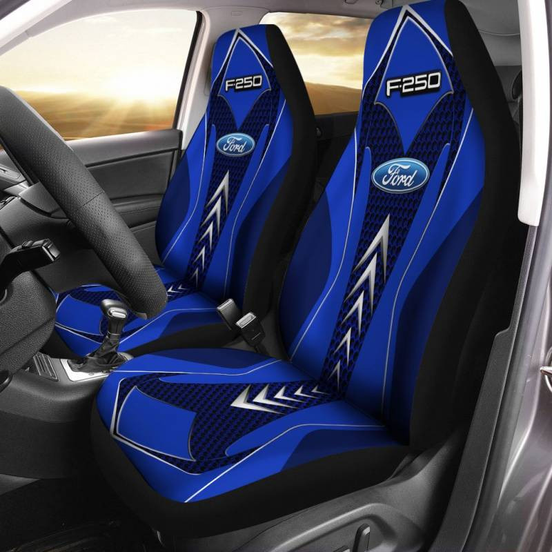 Ford F250 NTA Car Seat Cover (Set of 2) Ver 1 (Blue)