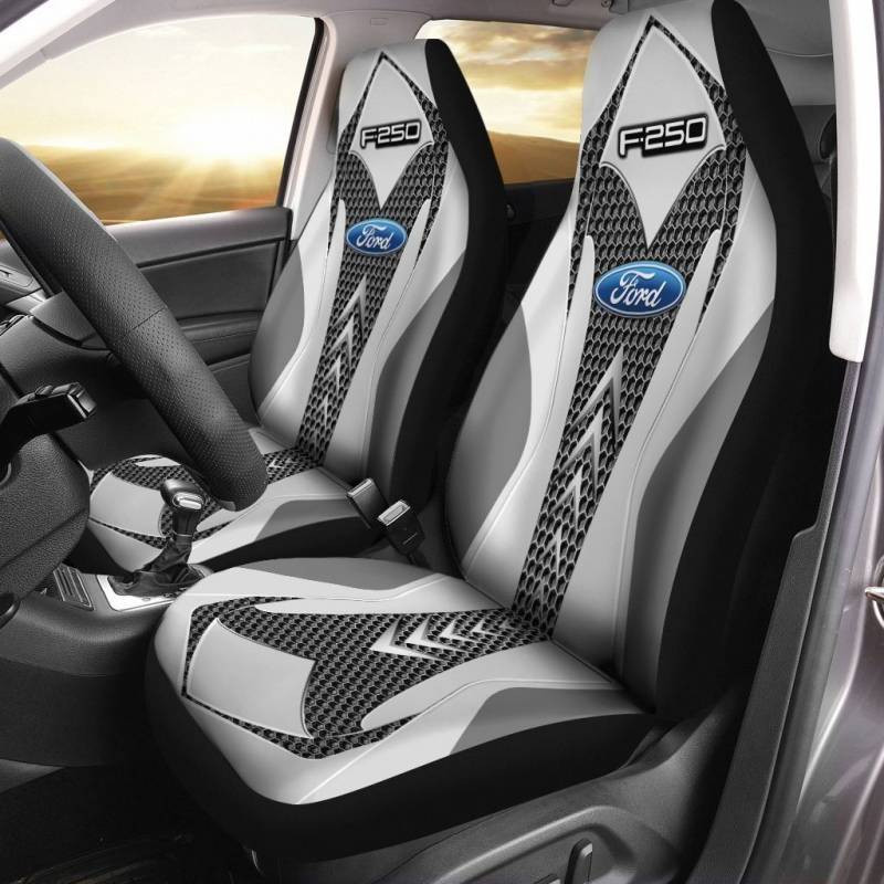 Ford F250 NTA Car Seat Cover (Set of 2) Ver 1 (Grey)