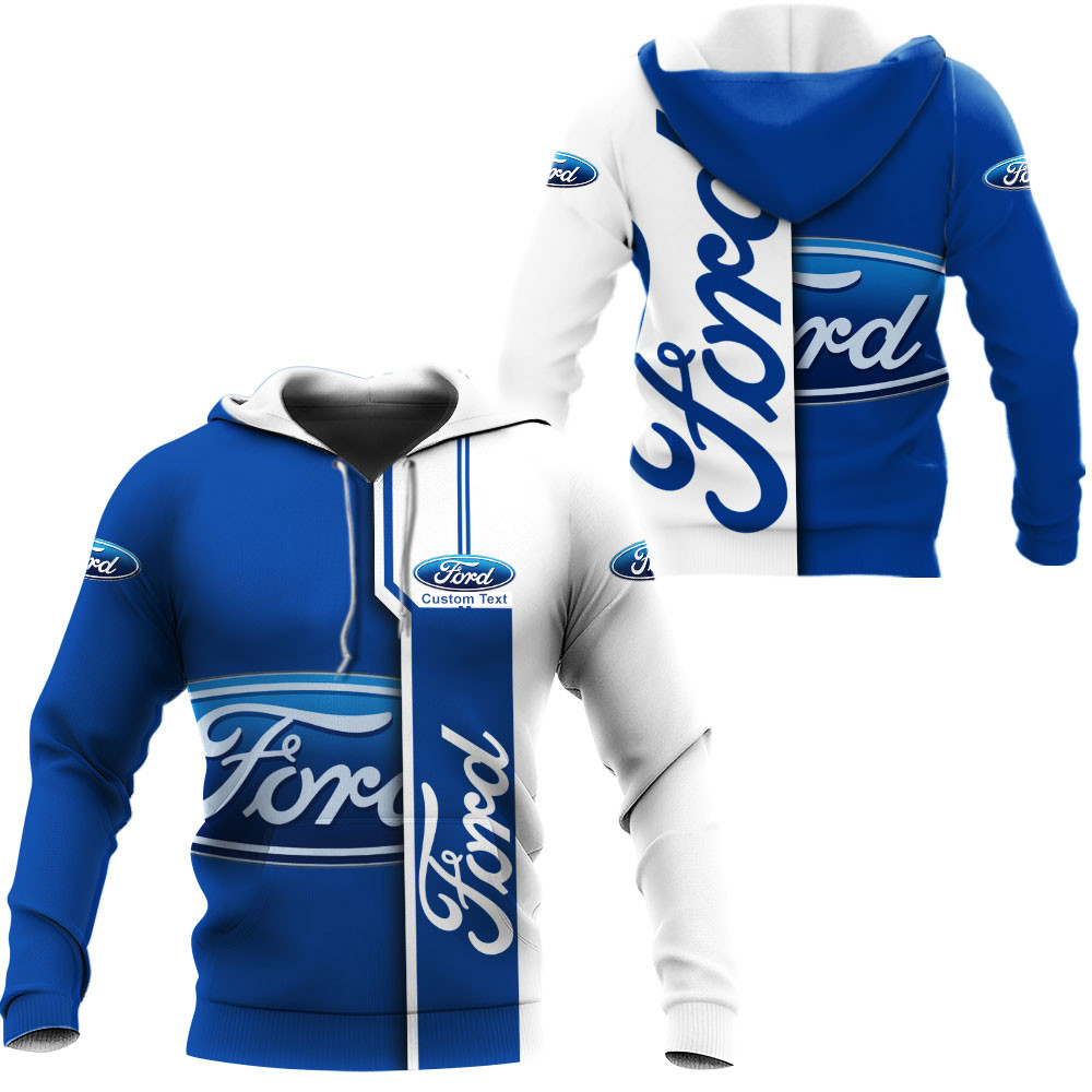Ford Motor Company 3D Apparel Zip Hoodie,Pant,Polo, Button Hawaii Shirt Personalized 