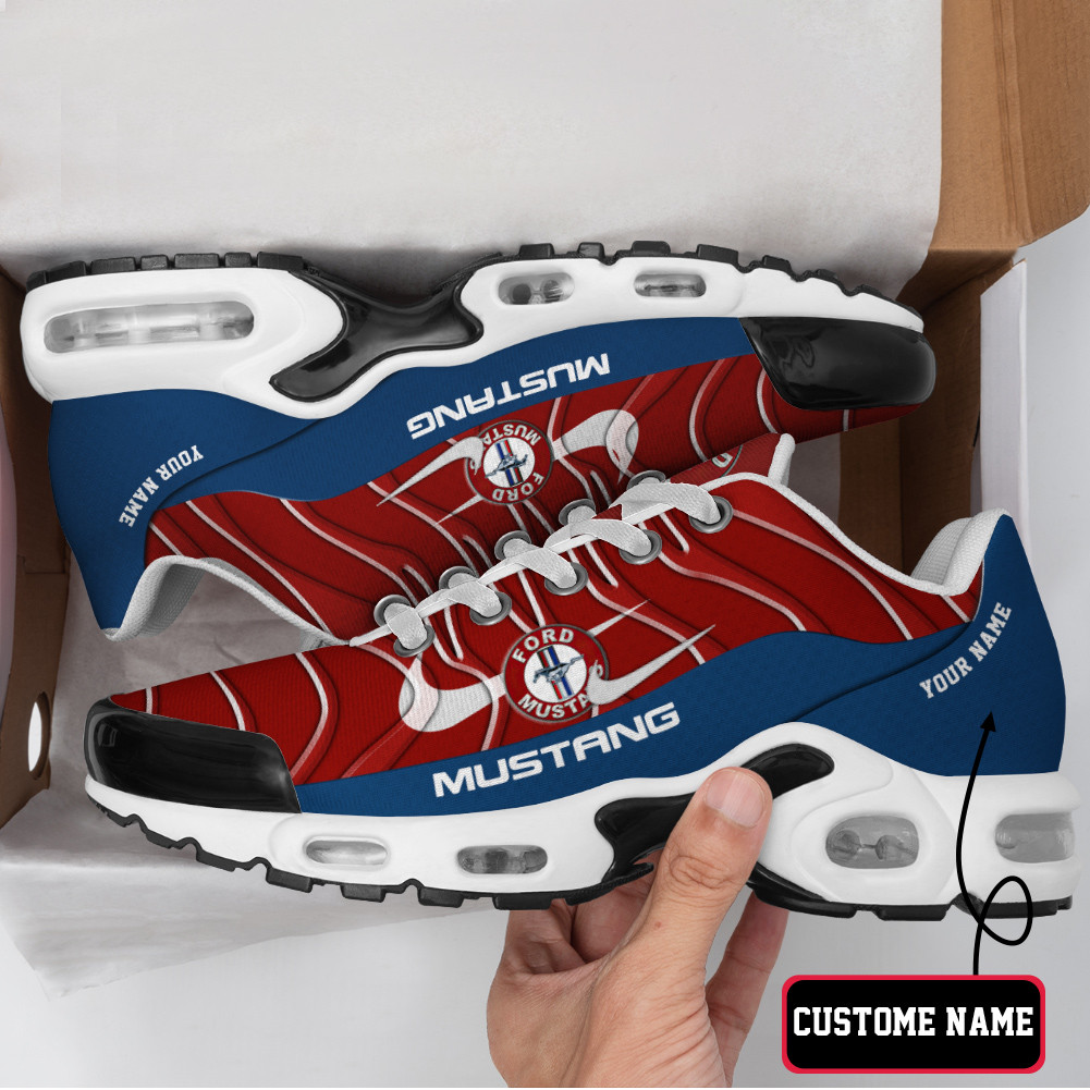 Ford Mustang Vibrant Wave Custom Name TN Air Max Shoes Air Cushion Sneakers