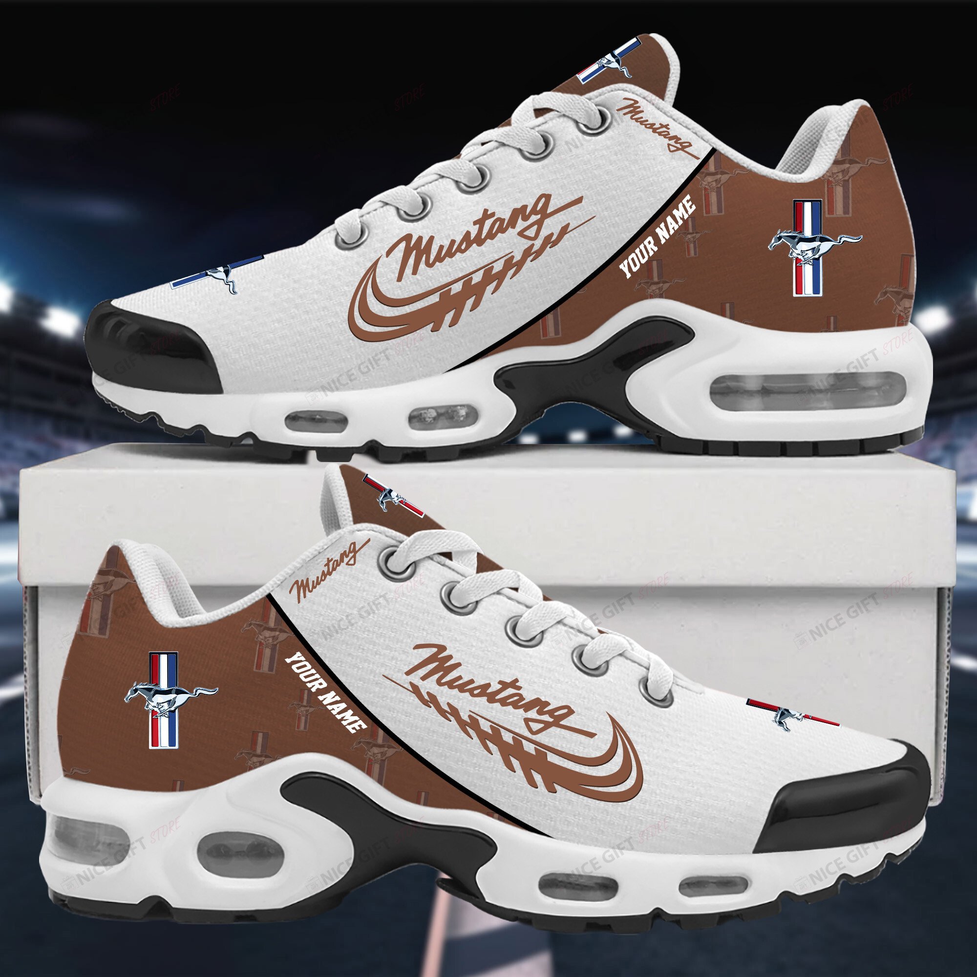 Ford Mustang (Your Name) TN Sneakers E4J2