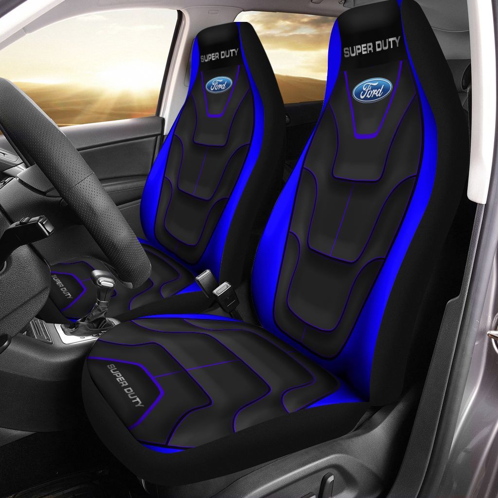 Ford Super Duty Lph-Hl Car Seat Cover (Set Of 2) Ver 1 (Blue) 