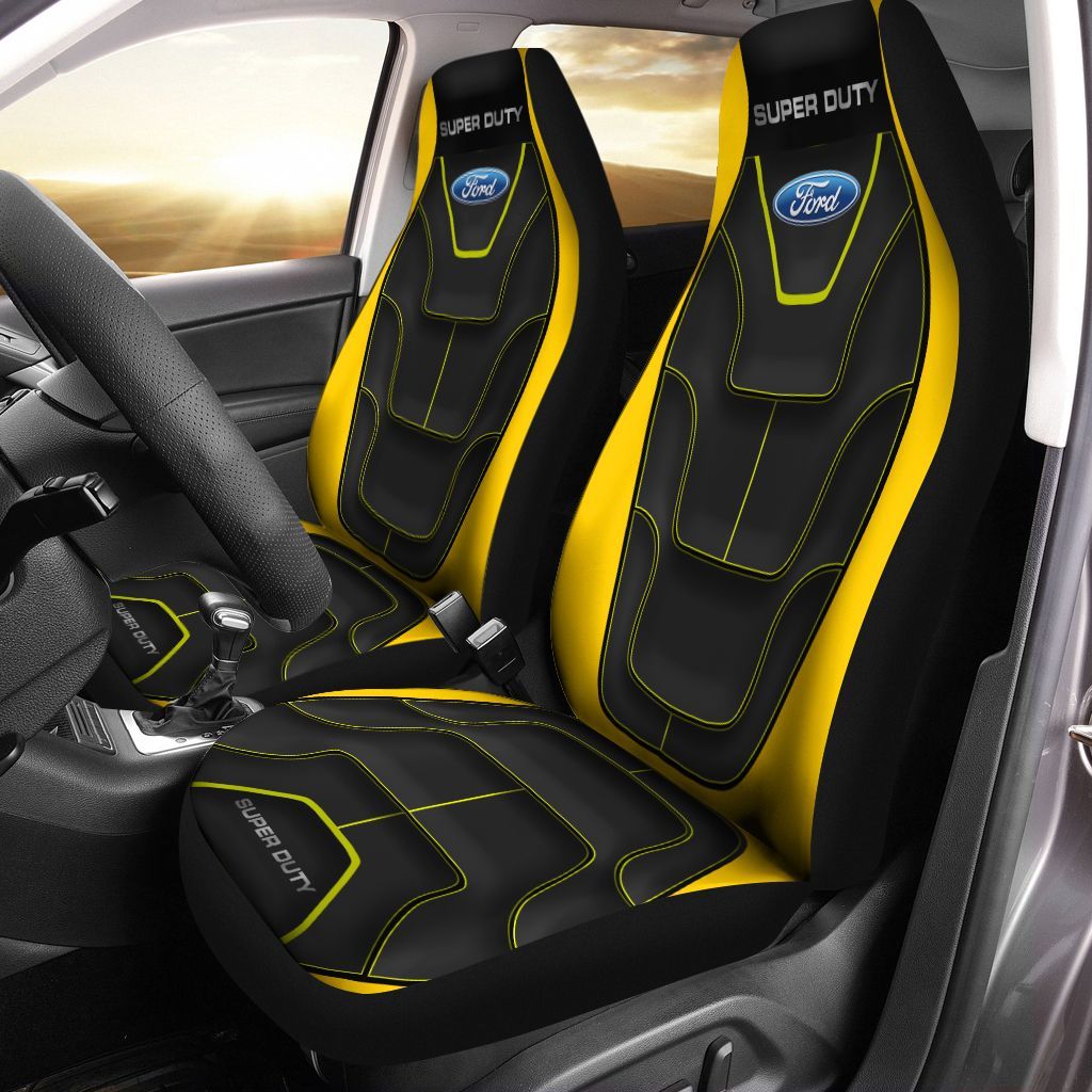 Ford Super Duty Lph-Hl Car Seat Cover (Set Of 2) Ver 1 (Yellow) 
