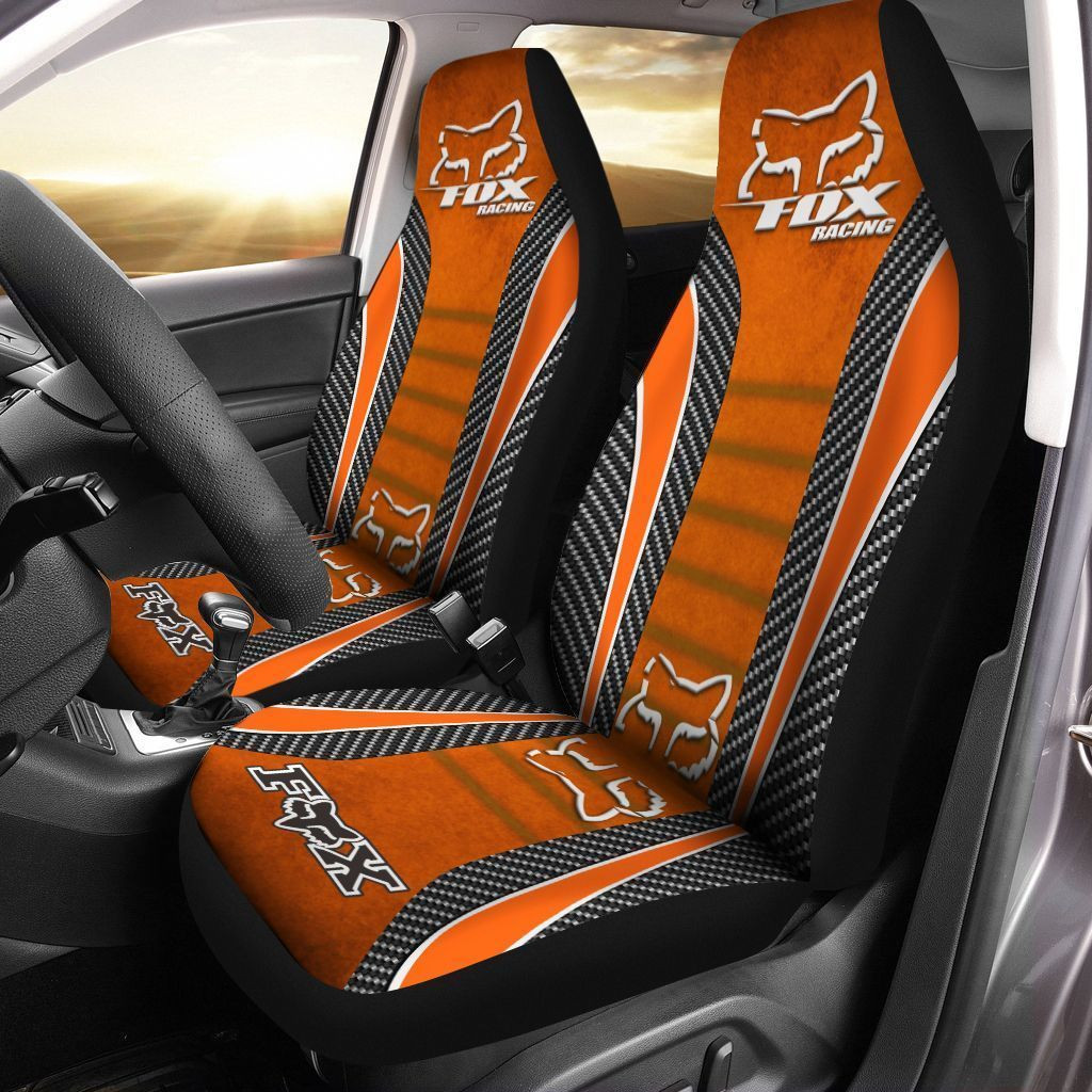 FOX racing  Car Seat Cover (Set of 2) Ver 1 (Orange) 