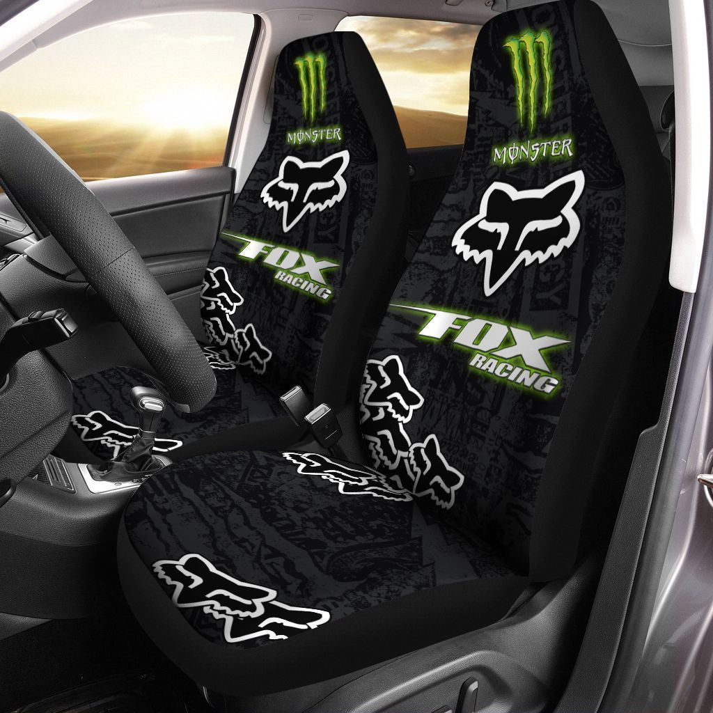 Fox Racing  Car Seat Cover (Set of 2) Ver 2 (Black) 