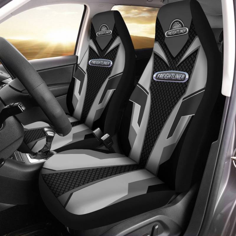 Freightliner TDV Car Seat Cover (Set of 2) Ver 1 (Black) 