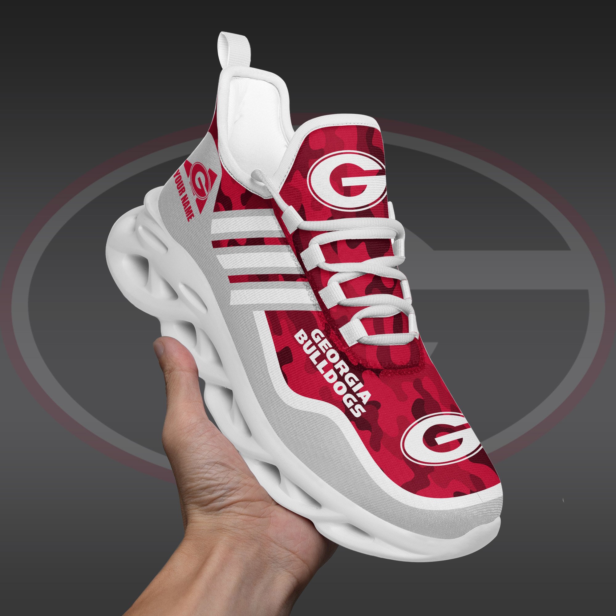Georgia Bulldogs Black Max Soul Shoes 2025 Versions Custom Name 466