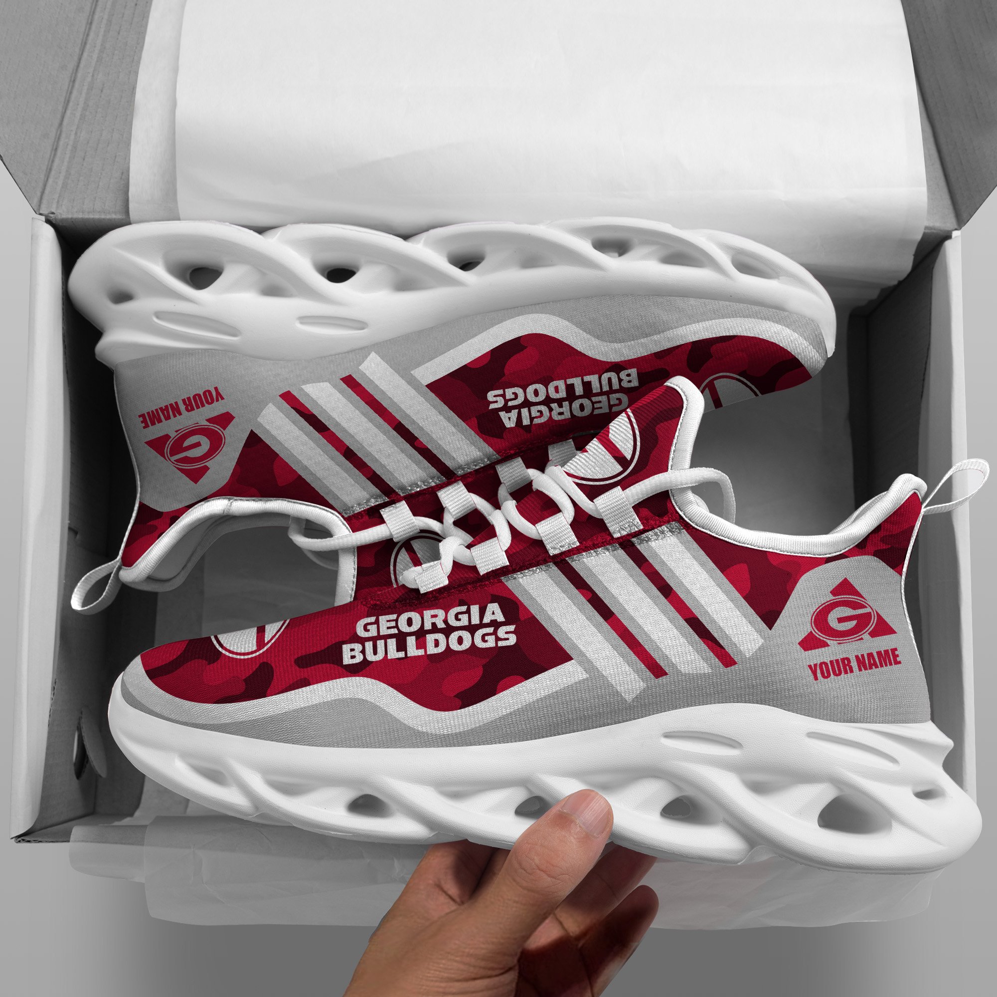 Georgia Bulldogs Black Max Soul Shoes 2025 Versions Custom Name 466