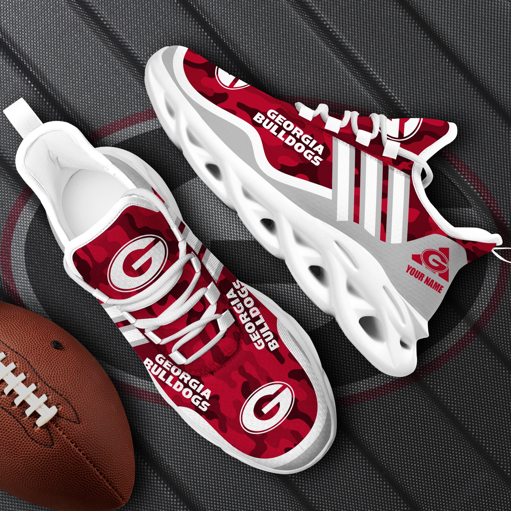 Georgia Bulldogs Black Max Soul Shoes 2025 Versions Custom Name 466