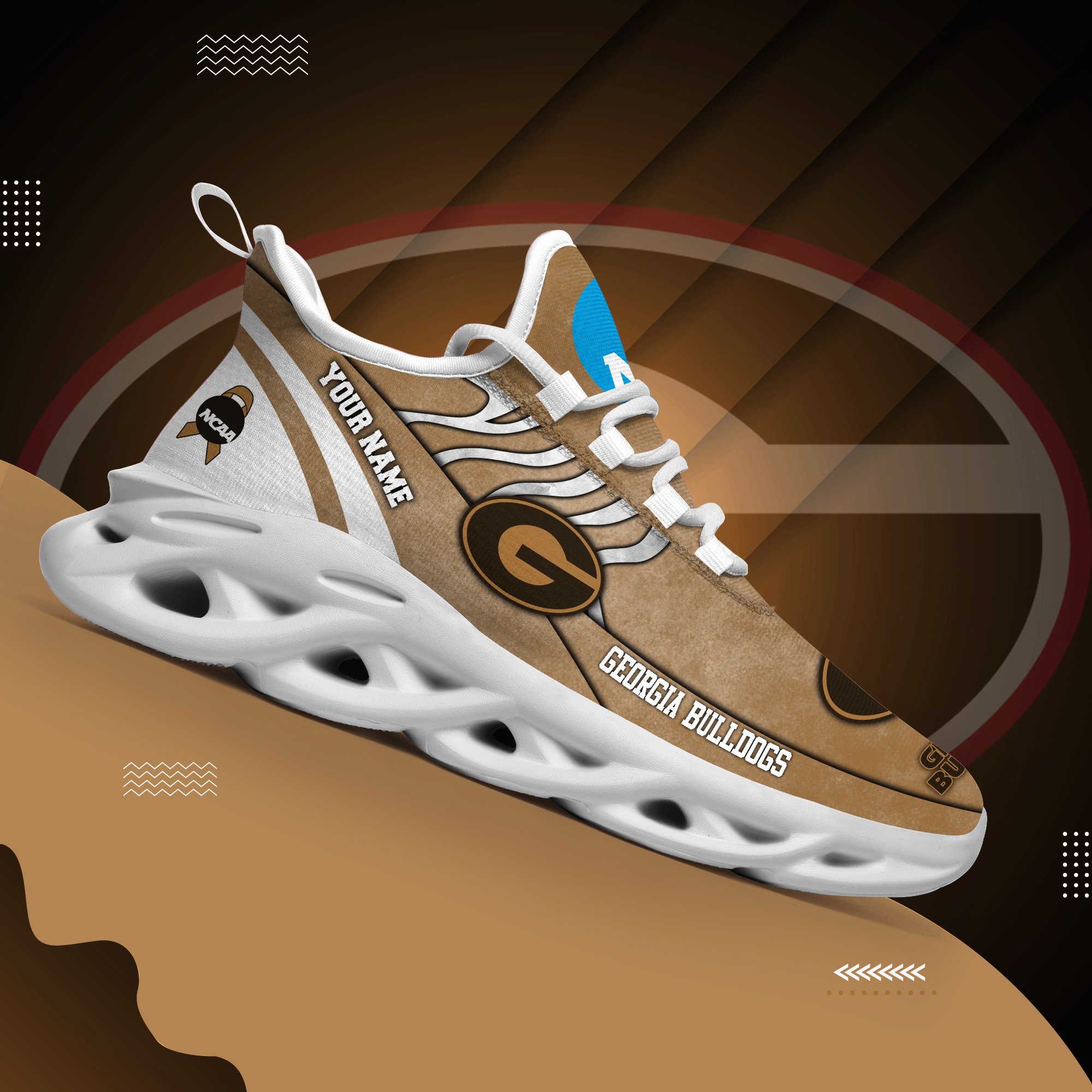 Georgia Bulldogs Black Max Soul Shoes 2025 Versions Custom Your Name And Number 312