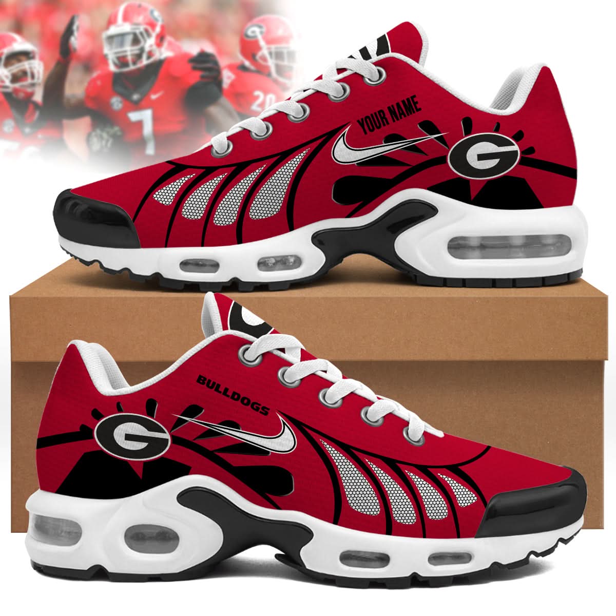 Georgia Bulldogs Personalized Air Max Shoes