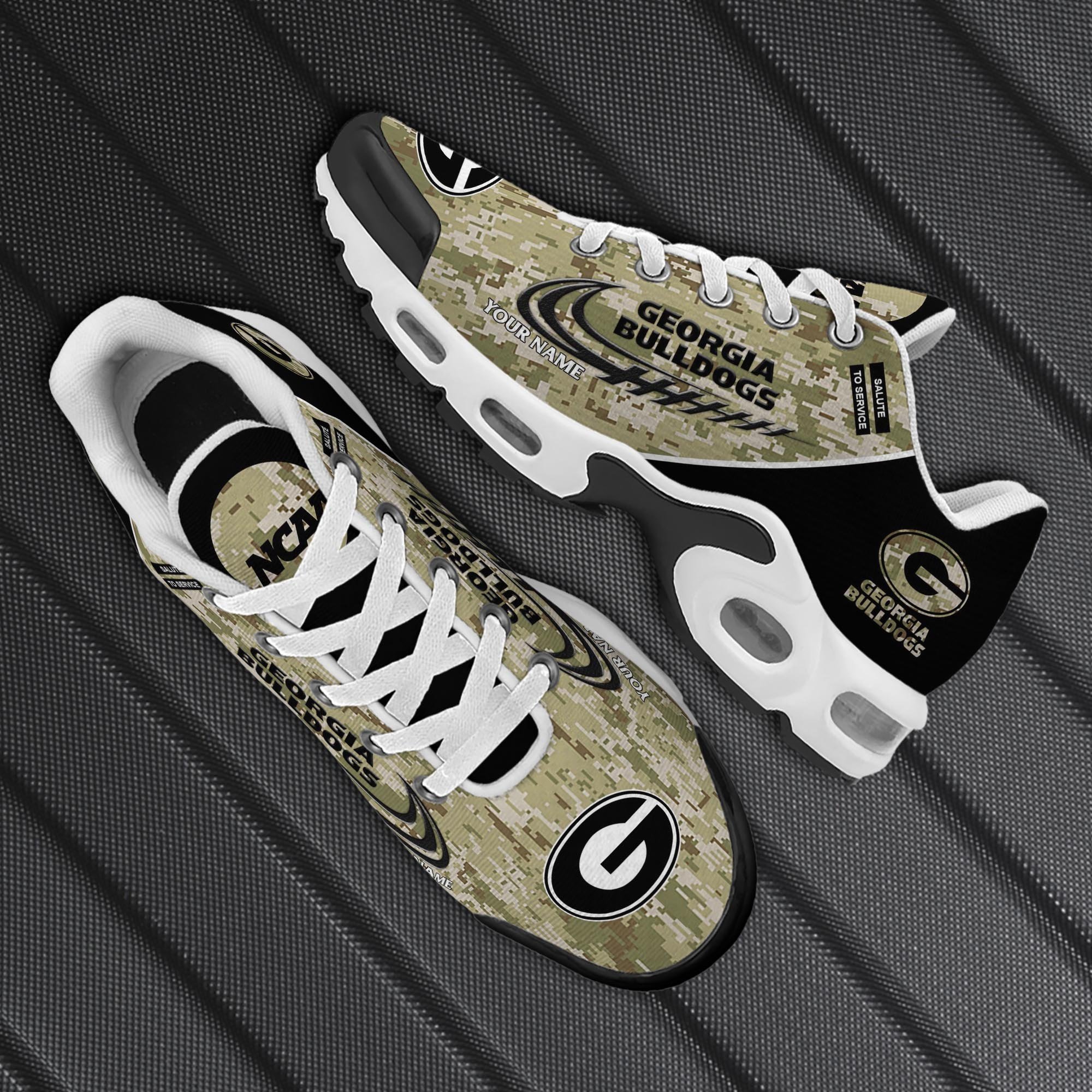 Georgia Bulldogs TN Shoes 2025 Version Custom Name, Camouflage Shoes, Gifts For Football Lovers