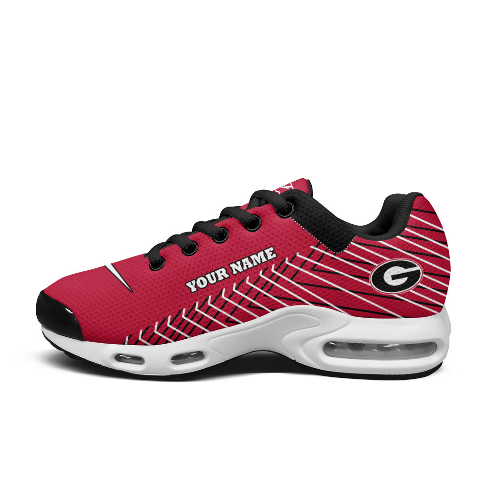Georgia Personalized Name Team Colors Jagged Lines TN Shoes Air Cushion Sneakers