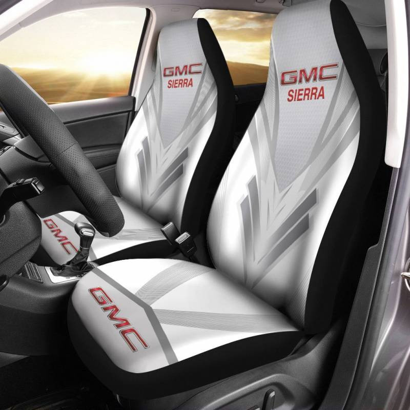GMC Sierra LPH Car Seat Cover (Set of 2) Ver2 (white)