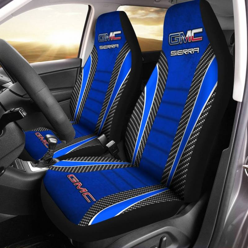 GMC Sierra VTH Car Seat Cover (Set of 2) Ver 1 (Blue)