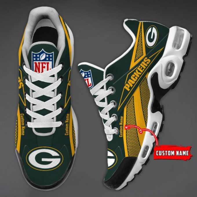 Green Bay Packers Custom Name Air Max Shoes Air Cushion Sneakers