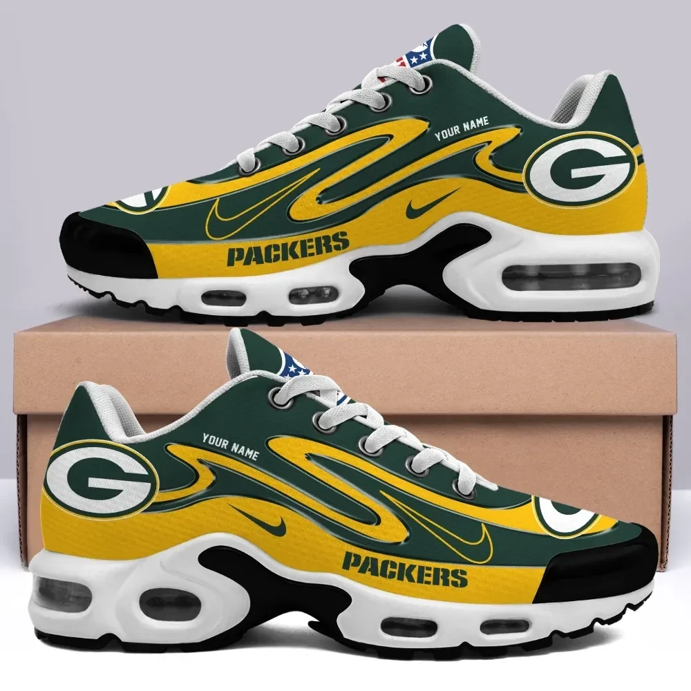 Green Bay Packers Personalized Name Team Mix Colors V2 TN Shoes Air Cushion Sneakers