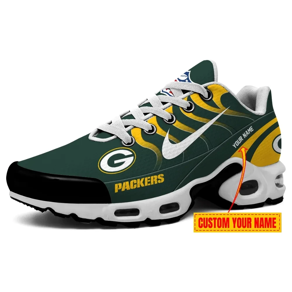 Green Bay Packers Personalized Name Team Mix Colors V3 TN Air Max Shoes Air Cushion Sneakers