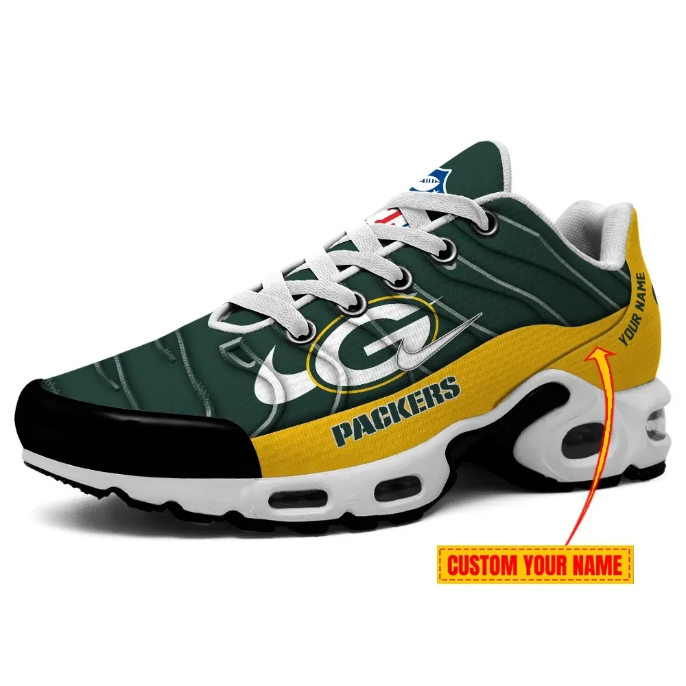 Green Bay Packers Personalized Name Team Mix Colors V4 TN Air Max Shoes Air Cushion Sneakers