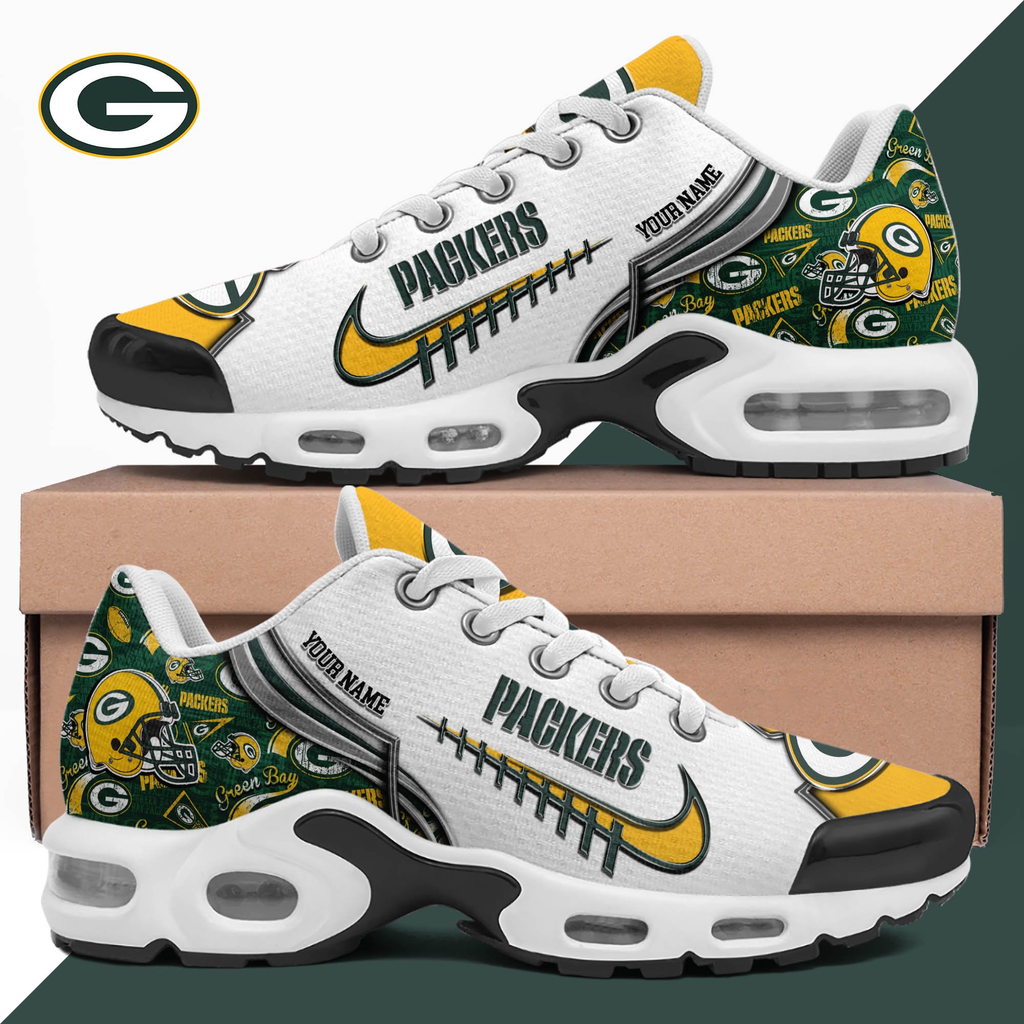 Green Bay Packers TN Shoes 2025 Version Custom Your Name 642